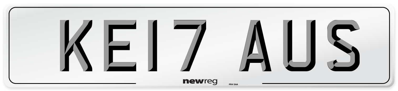 KE17 AUS Number Plate from New Reg